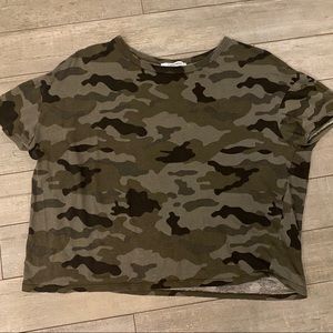 Camo print top
